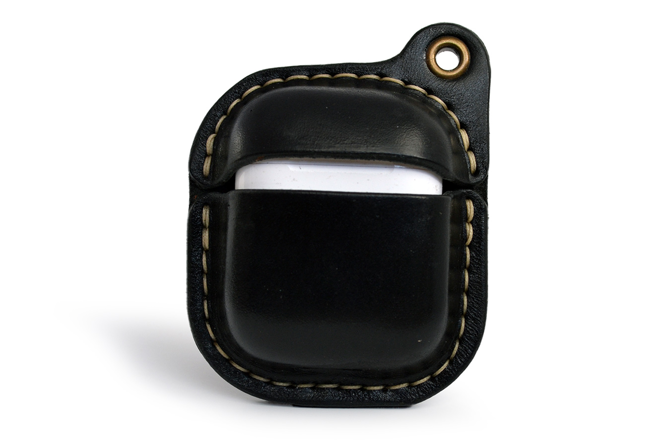 Кожаный чехол для Apple AirPods черный [UGAP121]
