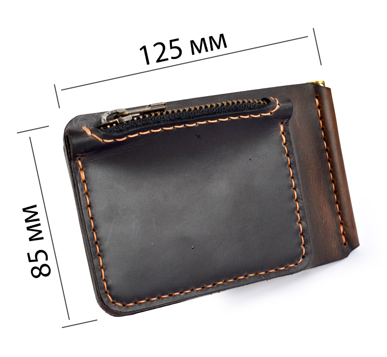 Кожаный кошелек GLV коричневый